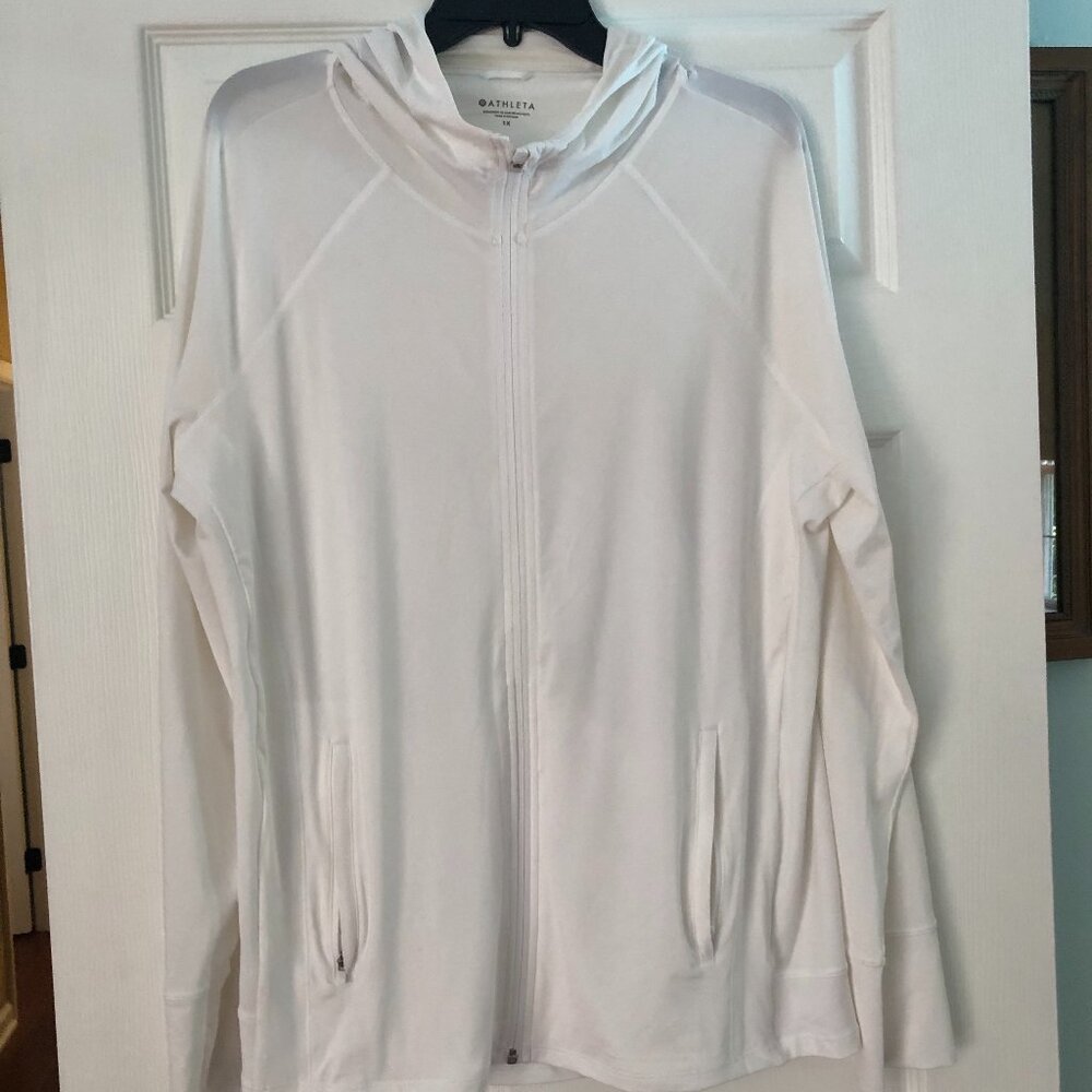 ATHLETA SUMMER JACKET (SUN PROTECTION) SIZE 1X WITH HOOD
